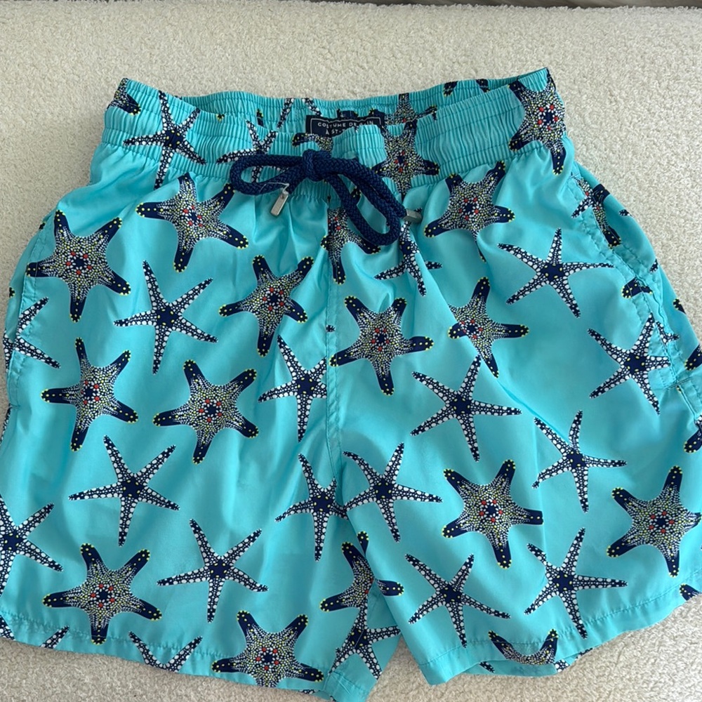 Vilebrequin Starfish Patterned Men’s Swim Shorts - Blue